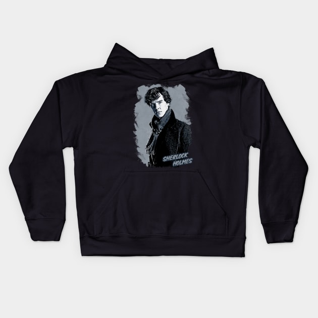 Sherlock Holmes Kids Hoodie by Rezronauth